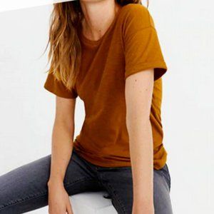 Madewell Rust Orange Color 100% Cotton Crew Neck Tee T-Shirt
